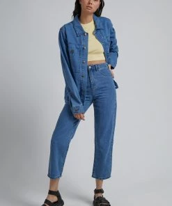 Afends Unisex Overtime - Unisex Hemp Denim Jacket - Classic Blue 13 Afends Unisex Overtime - Unisex Hemp Denim Jacket - Classic Blue