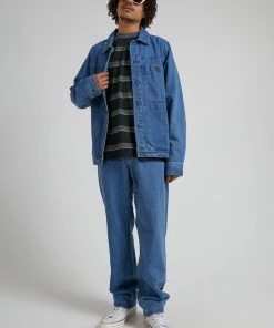 Afends Unisex Overtime - Unisex Hemp Denim Jacket - Classic Blue 12 Afends Unisex Overtime - Unisex Hemp Denim Jacket - Classic Blue