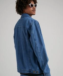 Afends Unisex Overtime - Unisex Hemp Denim Jacket - Classic Blue 18 Afends Unisex Overtime - Unisex Hemp Denim Jacket - Classic Blue