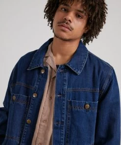 Afends Unisex Overtime - Unisex Hemp Denim Jacket - Indigo Rinse 12 Afends Unisex Overtime - Unisex Hemp Denim Jacket - Indigo Rinse