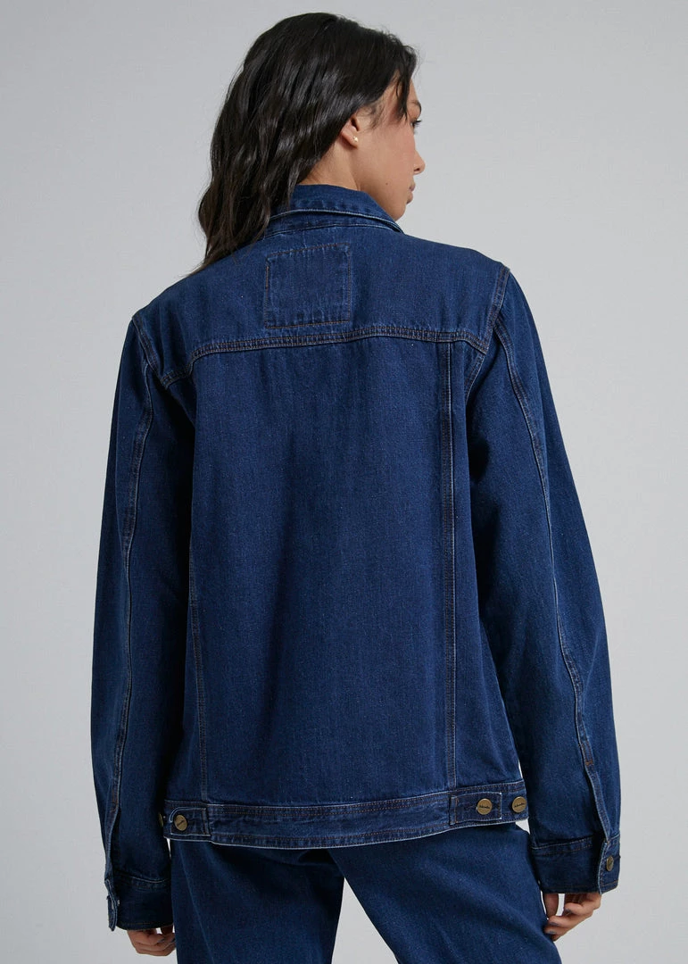 Afends Unisex Overtime - Unisex Hemp Denim Jacket - Indigo Rinse 8 Afends Unisex Overtime - Unisex Hemp Denim Jacket - Indigo Rinse