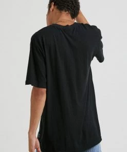 Afends Mens Chess Club - Hemp Retro Fit Graphic T-Shirt - Black 5 Afends Mens Chess Club - Hemp Retro Fit Graphic T-Shirt - Black