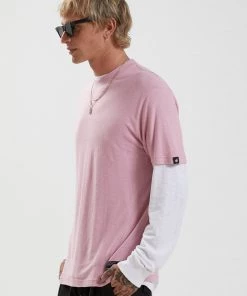 SALE Afends Mens Classic - Hemp Retro Fit Tee - Smokey Pink 8 SALE Afends Mens Classic - Hemp Retro Fit Tee - Smokey Pink