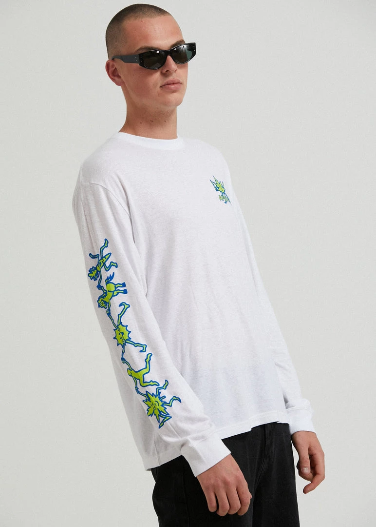 Afends Unisex Sleepy Hollow - Unisex Hemp Long Sleeve Graphic T-Shirt - White 9 Afends Unisex Sleepy Hollow - Unisex Hemp Long Sleeve Graphic T-Shirt - White