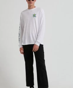 Afends Unisex Sleepy Hollow - Unisex Hemp Long Sleeve Graphic T-Shirt - White 20 Afends Unisex Sleepy Hollow - Unisex Hemp Long Sleeve Graphic T-Shirt - White