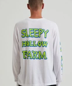 Afends Unisex Sleepy Hollow - Unisex Hemp Long Sleeve Graphic T-Shirt - White 26 Afends Unisex Sleepy Hollow - Unisex Hemp Long Sleeve Graphic T-Shirt - White