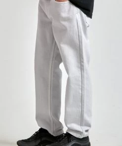 Afends Mens Ninety Twos - Organic Denim Relaxed Fit Jean - Smoke