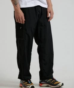 Afends Unisex Faded - Unisex Spray Pant - Black