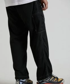 Afends Unisex Faded - Unisex Spray Pant - Black