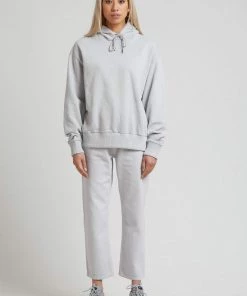 Afends Unisex THC - Unisex Hemp Oversized Pull On Hood - Glacier