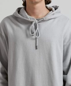 Afends Unisex THC - Unisex Hemp Oversized Pull On Hood - Glacier