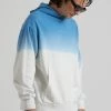 Afends Unisex High Status - Unisex Hemp Pull On Hood - Blue Dip Dye SALE