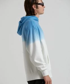 Afends Unisex High Status - Unisex Hemp Pull On Hood - Blue Dip Dye SALE 18 Afends Unisex High Status - Unisex Hemp Pull On Hood - Blue Dip Dye SALE