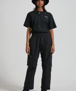 SALE Afends Unisex Sidewalk - Unisex Retro Fit Tee - Black