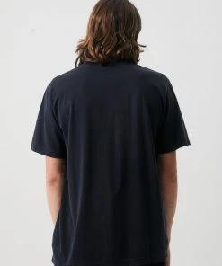 Afends Mens Noise - Retro Fit Tee - Faded Black