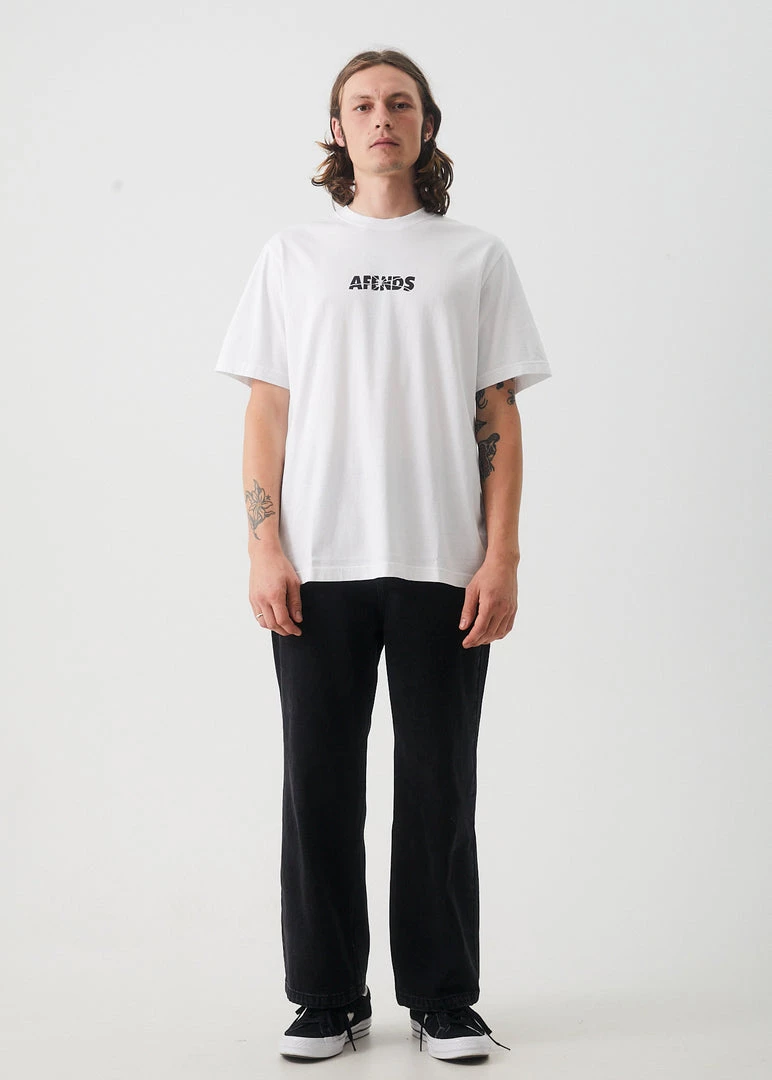 Afends Mens Noise - Retro Fit Tee - White 3 Afends Mens Noise - Retro Fit Tee - White