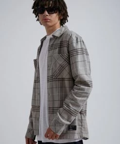 Afends Mens Mackey - Hemp Check Flannel Long Sleeve Shirt - Desert SALE 8 Afends Mens Mackey - Hemp Check Flannel Long Sleeve Shirt - Desert SALE