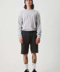Afends Unisex Industry - Unisex Sweat Short - Stone Black SALE