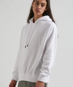 SALE Afends Unisex THC - Unisex Hemp Oversized Pull On Hood - White
