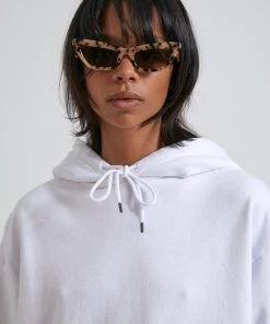 SALE Afends Unisex THC - Unisex Hemp Oversized Pull On Hood - White