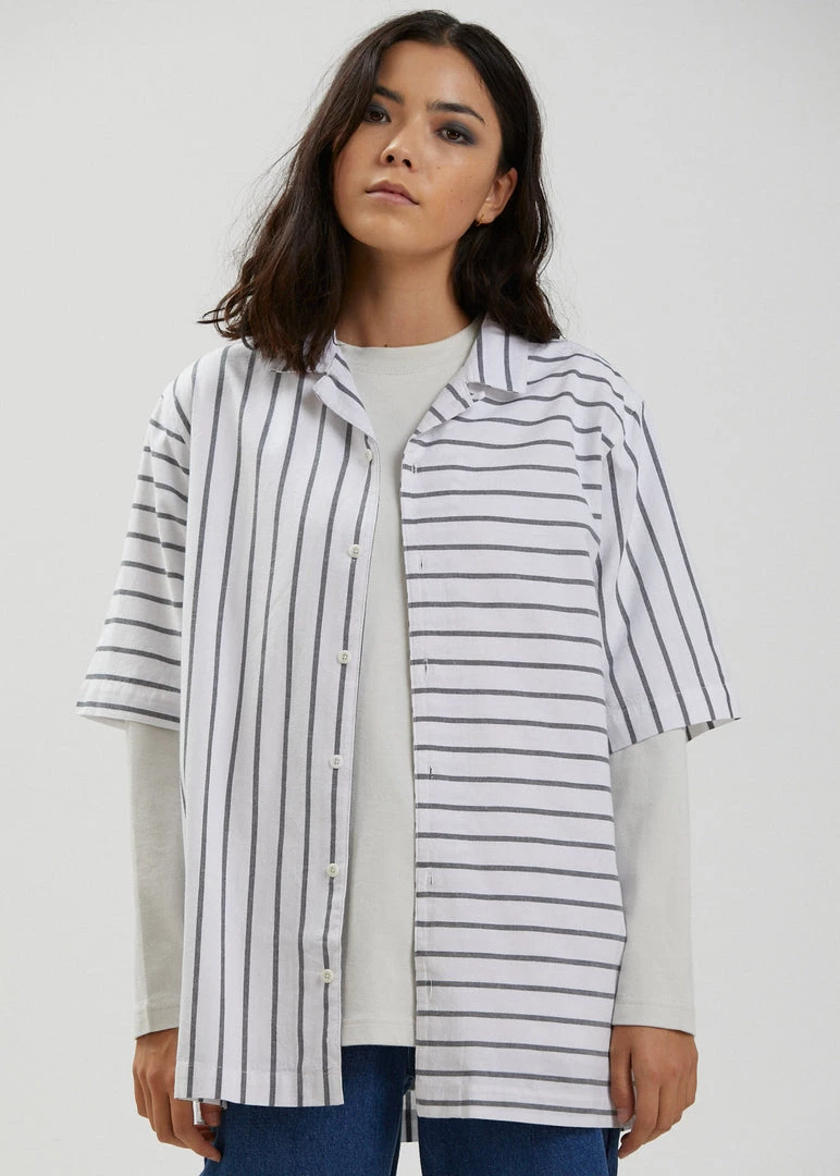 Afends Unisex Ladera - Unisex Cuban Short Sleeve Shirt - White 10 Afends Unisex Ladera - Unisex Cuban Short Sleeve Shirt - White