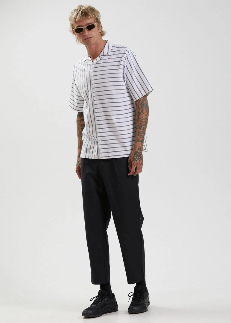 Afends Unisex Ladera - Unisex Cuban Short Sleeve Shirt - White 5 Afends Unisex Ladera - Unisex Cuban Short Sleeve Shirt - White