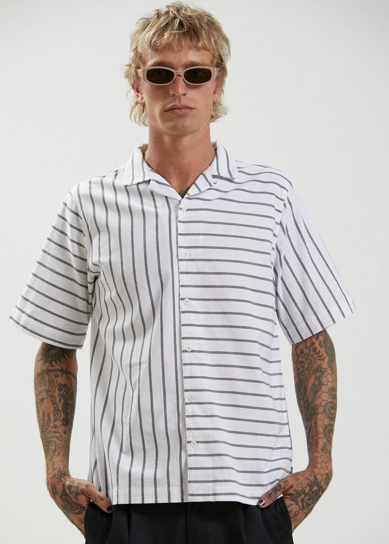 Afends Unisex Ladera - Unisex Cuban Short Sleeve Shirt - White 7 Afends Unisex Ladera - Unisex Cuban Short Sleeve Shirt - White