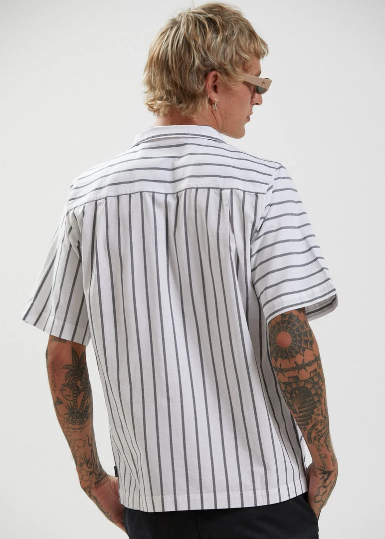 Afends Unisex Ladera - Unisex Cuban Short Sleeve Shirt - White 9 Afends Unisex Ladera - Unisex Cuban Short Sleeve Shirt - White