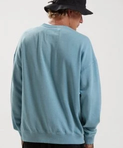 Afends Mens Cadet - Hemp Crew Neck Jumper - Marine