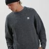 SALE Afends Mens White Noise - Hemp Knitted Jumper - Shadow