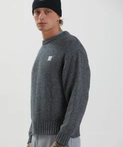SALE Afends Mens White Noise - Hemp Knitted Jumper - Shadow 8 SALE Afends Mens White Noise - Hemp Knitted Jumper - Shadow