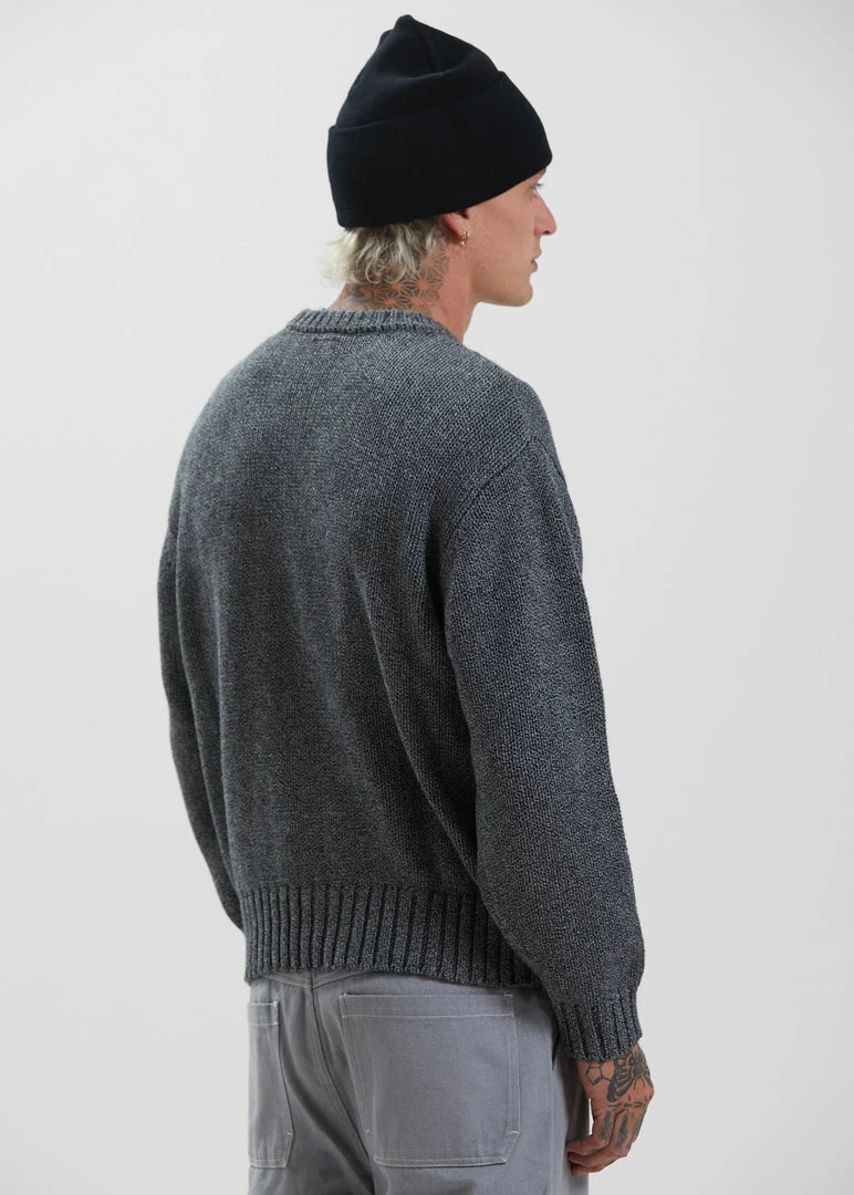 SALE Afends Mens White Noise - Hemp Knitted Jumper - Shadow 5 SALE Afends Mens White Noise - Hemp Knitted Jumper - Shadow