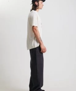 Clothing Afends Mens Chess Club - Hemp Retro Fit Graphic T-Shirt - Natural