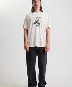 Clothing Afends Mens Chess Club - Hemp Retro Fit Graphic T-Shirt - Natural