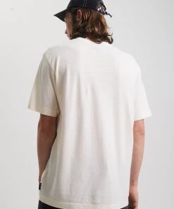 Clothing Afends Mens Chess Club - Hemp Retro Fit Graphic T-Shirt - Natural