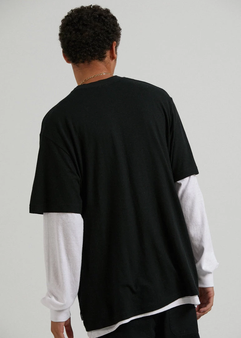 Afends Mens Other Days - Hemp Retro Fit T-Shirt - Black Clothing 5 Afends Mens Other Days - Hemp Retro Fit T-Shirt - Black Clothing
