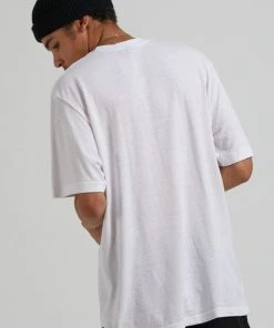 Clothing Afends Mens Other Days - Hemp Retro Fit T-Shirt - White