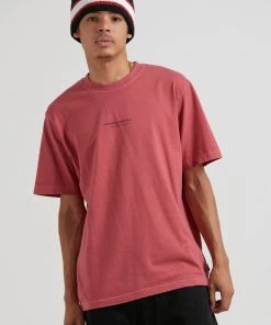 Clothing Afends Mens Transit - Recycled Retro Fit T-Shirt - Rose