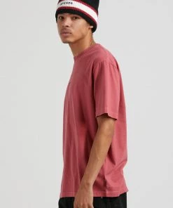 Clothing Afends Mens Transit - Recycled Retro Fit T-Shirt - Rose