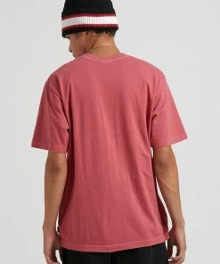 Clothing Afends Mens Transit - Recycled Retro Fit T-Shirt - Rose