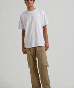 Afends Mens Transit - Recycled Retro Fit T-Shirt - White