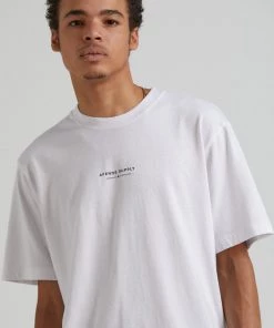 Afends Mens Transit - Recycled Retro Fit T-Shirt - White