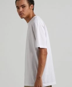 Afends Mens Transit - Recycled Retro Fit T-Shirt - White