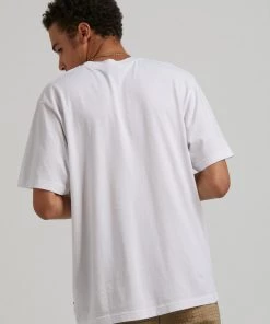 Afends Mens Transit - Recycled Retro Fit T-Shirt - White