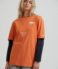 Clothing Afends Unisex Maximum - Unisex Organic Retro Fit T-Shirt - Sunset