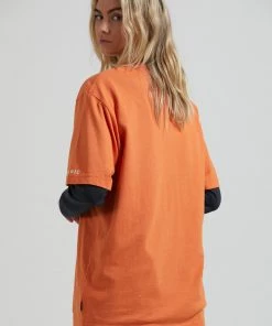 Clothing Afends Unisex Maximum - Unisex Organic Retro Fit T-Shirt - Sunset