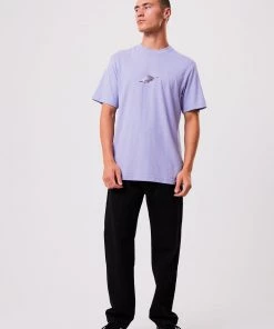 Afends Unisex Experiment - Unisex Hemp Retro Graphic T-Shirt - Violet