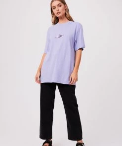 Afends Unisex Experiment - Unisex Hemp Retro Graphic T-Shirt - Violet