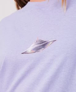 Afends Unisex Experiment - Unisex Hemp Retro Graphic T-Shirt - Violet