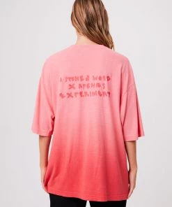 Clothing Afends Unisex Galaxy - Unisex Hemp Oversized Graphic T-Shirt - Sunrise